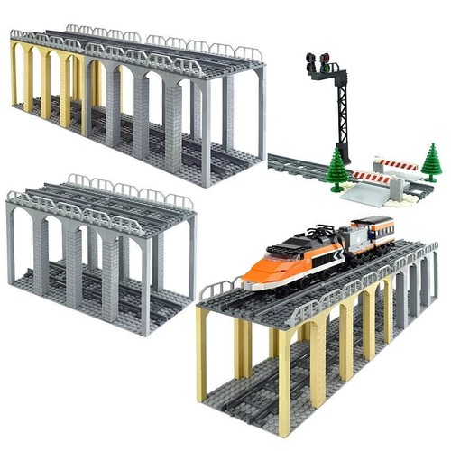 Train Tunnel Bridge Traffic Track Rail Station Switch Building Block for LEGO - Picture 6 of 84