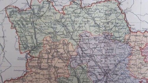 Mapa del condado de Essex 1895. Victoriano. Chelmsford, Colchester, Braintree, Maldon. - Imagen 4 de 7