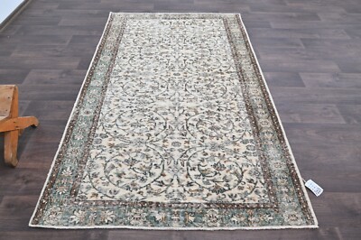 Oushak Türkisch Vintage Teppich 4x7 Kelim Rug Anatolisch Handarbeit Boho Deko...