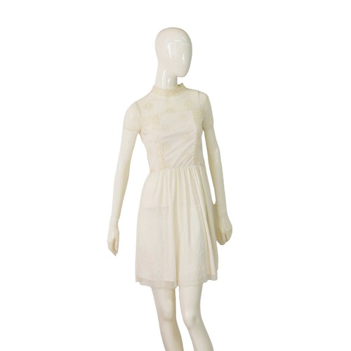 MM6 MYSTICAL KITTEN DRESS Short Sleeve Dress S WHT S32CT0862