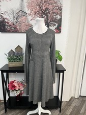 Lou & Grey For Loft Women’s Sweater Shift Plaid Dress Size S Long Sleeve Stretch