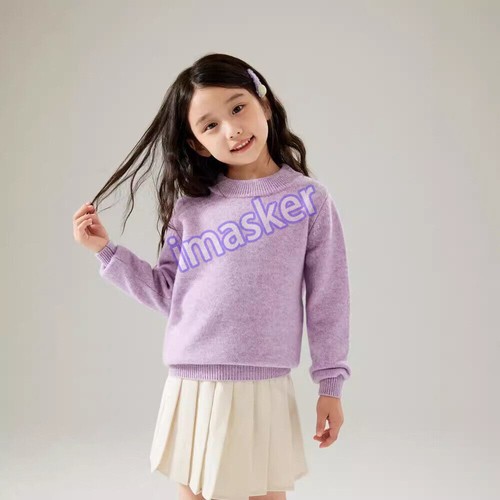 Kids Girls Boys Children's Sweaters 100% Wool Long Sleeve Pullover Winter Spring - Picture 2 of 40
