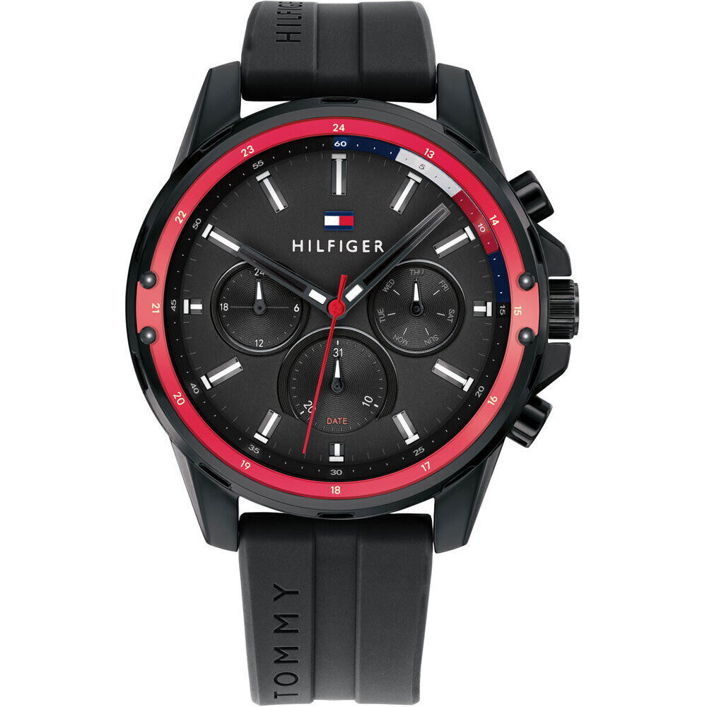 Tommy Hilfiger Mason Mens Analog Casual Black Band 1791793 for 