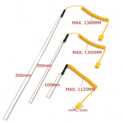 K-Typ Thermoelement Fühler Fühler Temperaturregler Fühler -50°C bis 1200°C
