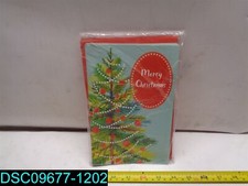 QTY 6: CHRISTMAS TREE CHRISTMAS CARD'S 605030331492