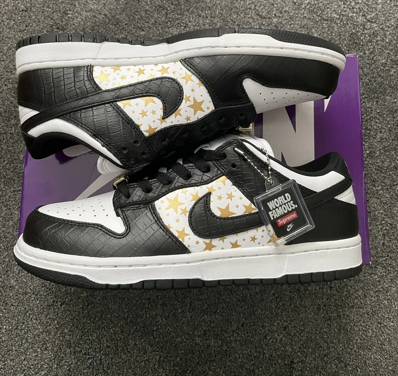 Nike SB Dunk Low Supreme Stars noir (2021) *Royaume Uni 7*