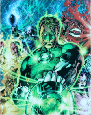 Green Lantern Light Up Sign/Display ft. variant cover art from GL #50 by Jim Lee