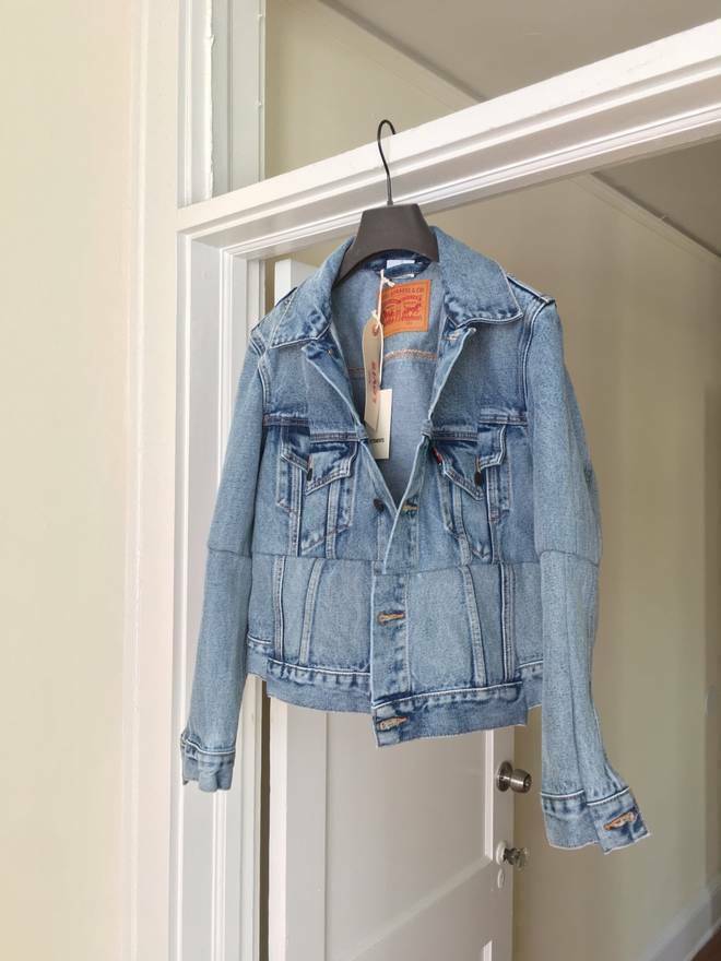 Levi's x Vetements Blue denim jacket reworked trucker deconstructed | eBay