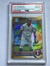 2022 1st Bowman Chrome Gold Refractor 17/50 Jose Rodriguez PSA 10
