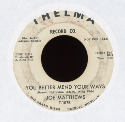#ad Joe Matthews You Better Mend Your Ways on Thelma Promo Northern Soul 45 $27.99