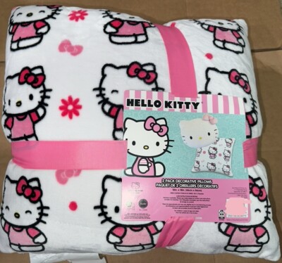 HELLO KITTY PACK DECORATIVE PILLOWS Face Shape Pattern NEW!