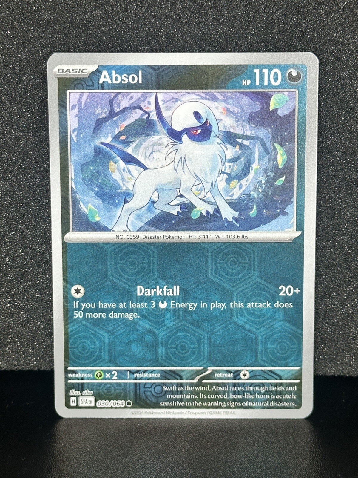 2024 Pokémon Scarlet Violet Shrouded Fable Absol 30 /64 Reverse Holo Foil