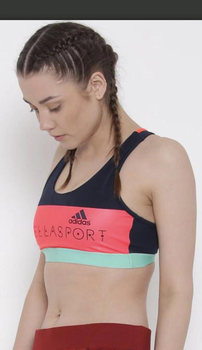 STELLASPORT ADIDAS BY STELLA MCCARTNEY COLOR BLOCK SPORTS BRA SMALL EUC