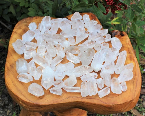 8 oz Clear Quartz Crystal Points 1/2 lb Bulk Lot Natural Mineral Wand Specimen  - Picture 4 of 11