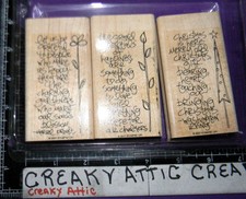 STAMPIN UP SIDEKICK SAYINGS 3 RUBBER STAMPS CHRISTMAS HAPPINESS GARDENERS