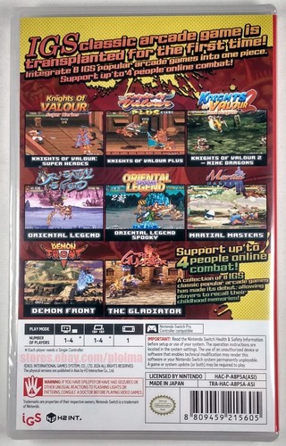 IGS CLASSIC ARCADE COLLECTION New NINTENDO SWITCH Game ENGLISH Cover Import - Picture 2 of 3