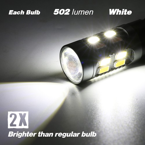 2X 1157 LED White/Amber DRL Switchback Turn Signal Indicator Parking Light Bulbs - Picture 8 of 10