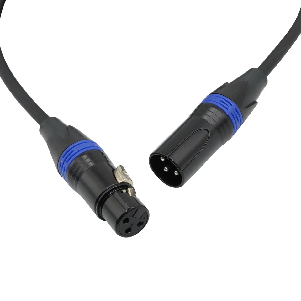 2x 25ft Coded 3-Pin Profession Light DMX Cable Male to Female Locking XLR End - Image 4 of 4
