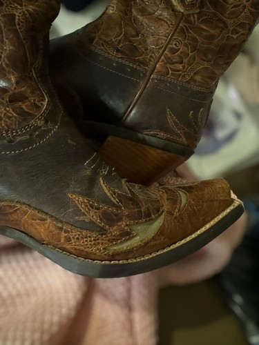 ARIAT DAHLIA Distressed Brown Leather Cowgirl Western Boots 10008780 Size 8.5 EU - Picture 4 of 8