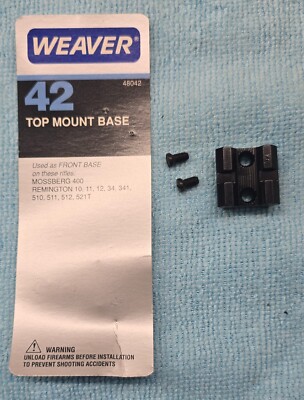 Weaver Top Mount Base FRONT10- #42 Gloss Remington 10, 11 & More,  Mossberg 400