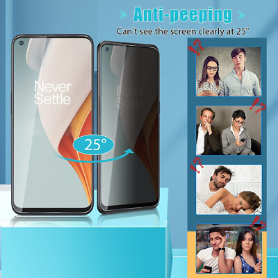 For OnePlus 6T/ 6/ 5T/ Nord N100/ N10 5G Privacy Anti-Spy Glass Screen  Protector