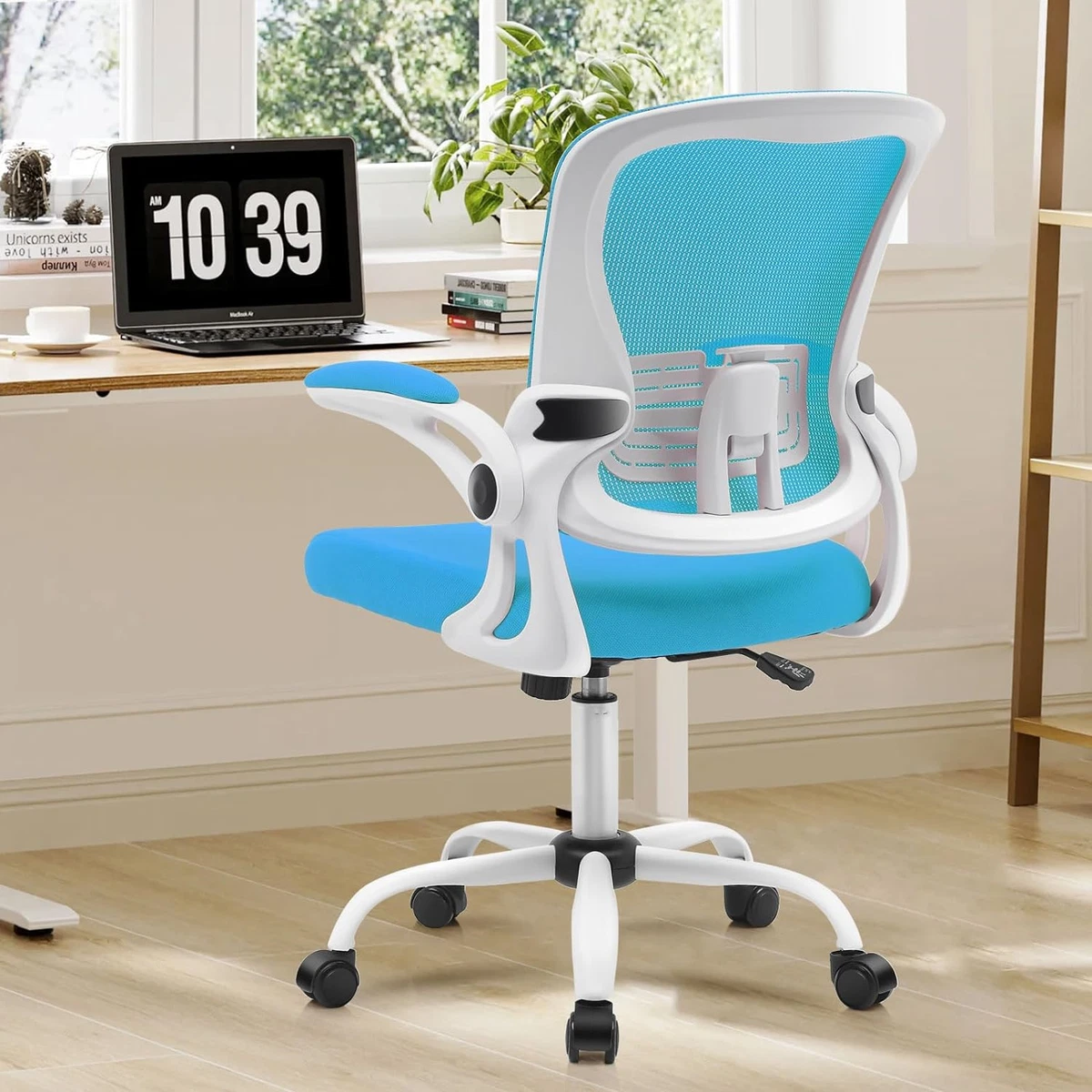 RYANGEL Desk Chair Ergonomic Mesh Office Chair with 90 Flip up