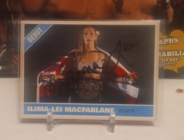 Ilima-Lei Macfarlane Signed "Custom" Bellator MMA Rookie Autograph On Card AUTO