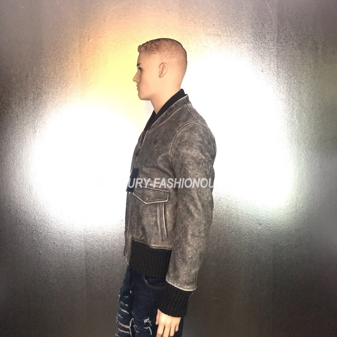 L En De Philipp Neuf Taille Doublure Hiver Tete Veste Men Plein Cuir pPZPY