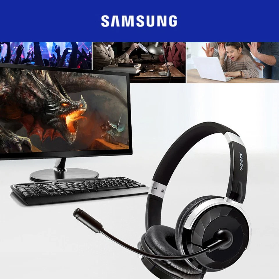 SAMSUNG Wired Headphones with Microphone SHS-240V Headsets Bass Stereo Sound - Image 2 of 4