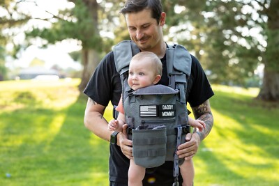 Tactical Tykes Baby Carrier with Molle Straps, Sunshade