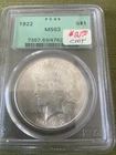 US Peace Dollar 1922 MS 63 PCGS