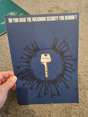Vintage Sargent Maximum Security Lock Sales Brochure