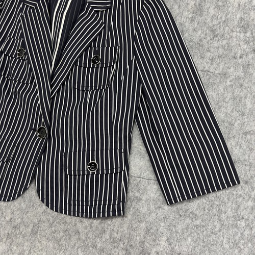 Carlisle Blazer Womens 14 Double Breasted Stripe Jacket Workwear Business Career - Picture 6 of 21