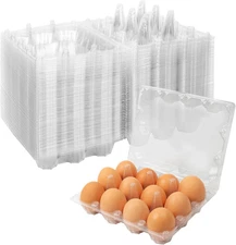 60 Pack Plastic Egg Cartons Cheap Bulk 1 Dozen Clear Empty Egg Cartons for Chick