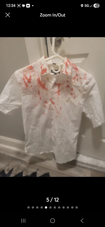 Disfraz Hombre Esqueleto Novio Camisa Mediana Talla 20 Pantalones Foto 4 de 4