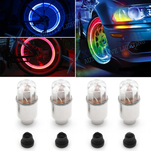 LED Wheel Tire Valve Cap Flashing Neon Light Accessories - Red/Blue/Muliti-Color