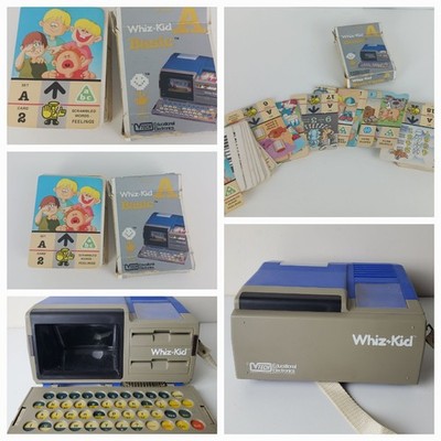 Vintage 1980s VTech Whiz-Kid Computer with Basic A Expansion Card Set
