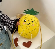 Adorable Pineapple-Shaped Mini Shoulder Bag - A Fashionable Versatile Accessory