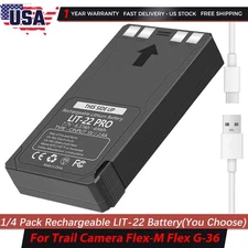 1-Pack LIT-22 Battery 6370mAh Rechargeable For Trail Camera Flex-M Flex G-36 New