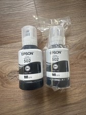 2-Pack Epson 502 Ink Bottle Genuine Ecotank Black AA
