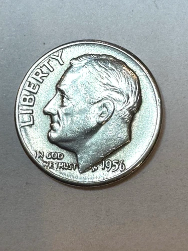 1956 (P) Roosevelt Dime 90% Silver Very Fine VF