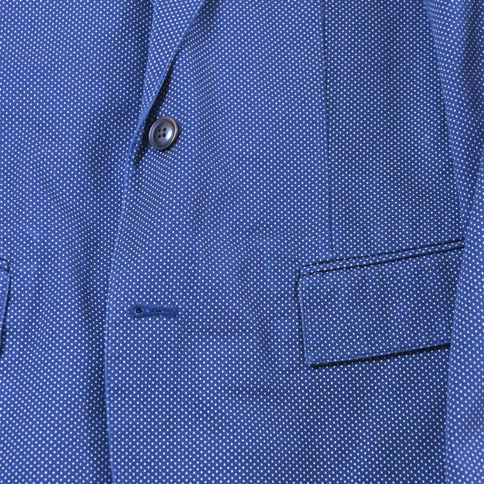 J.Crew 38R Azul Punto Pin Algodón C4827 Crosby Hombres Blazer Traje Chaqueta Abrigo Deportivo Foto 3 de 4