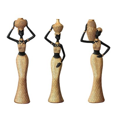Afrikanische Kunstwerk Frau Figur Schreibtisch Deko vielseitig für TV Schrank Deko