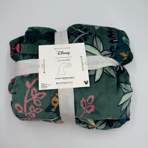 Vera Bradley Disney Plush Throw Blanket Princess Tiana Silhouette Medallion Soft - Picture 3 of 8
