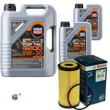 BOSCH Ölfilter 7 L LIQUI MOLY Top Tec 4200 5W-30 für Audi A6 Avant 3.0 50 TDI