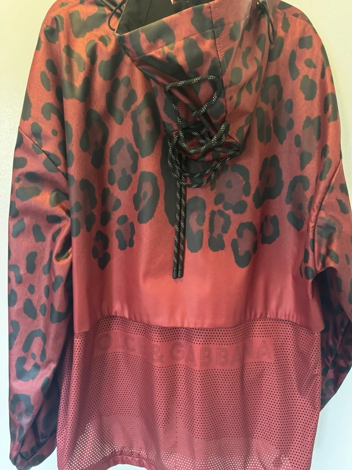 Dolce & Gabbana нейлона куртка G9WJ5T FSMBD красный леопард размер 56 - Изображение 3 из 4