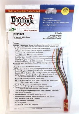 Digitrax N HO H0 USA Dekoder für kleinere Lokomotiven Art. Nr. DN163 Neuware