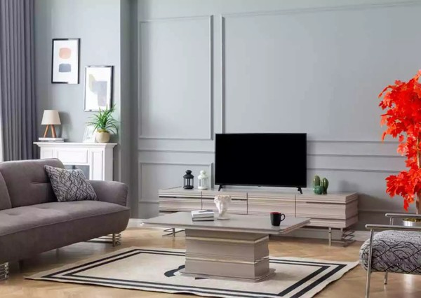 Wohnwand Tv Staender Couchtisch Set WohnmöBel Praktisch Wohnzimmer-image