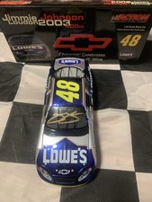 2003 Jimmie Johnson Autographed #48 Lowe’s London NH Chevy 400 Win Col Chr 1/24