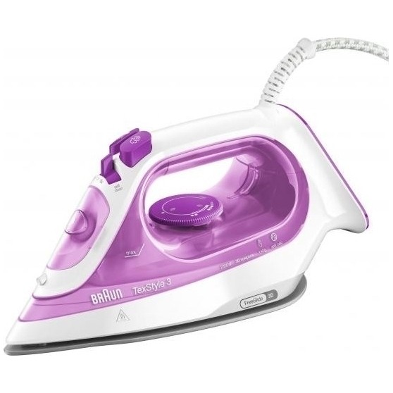 Ferro da Stiro Braun TexStyle 3 SI 3030 a Vapore e Secco 2300W Piastra Ceramica